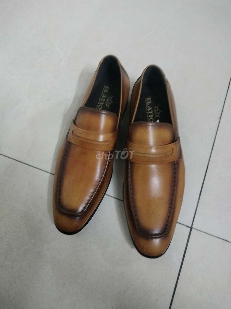 Giày da ELATIO Nam Da Nâu size 40. Mua bán Giày dép tại Huyện Hoài Đức Hà Nội được đăng bởi Công Chung hình 1