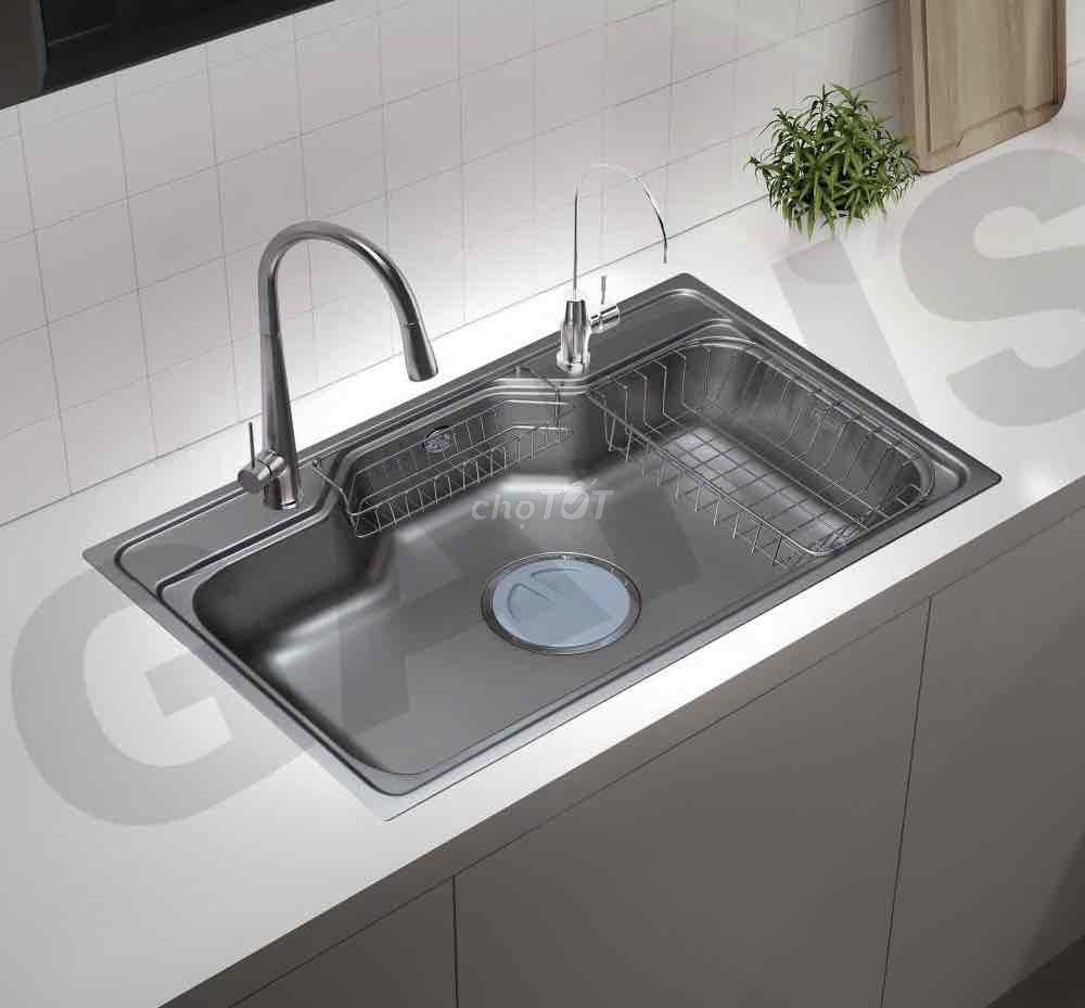 Bồn rửa chén Garis 1 ngăn lớn, phủ nano. Mua bán Dụng cụ nhà bếp tại Quận Thanh Khê Đà Nẵng được đăng bởi Nội thất bếp trọn gói TST  hình 1