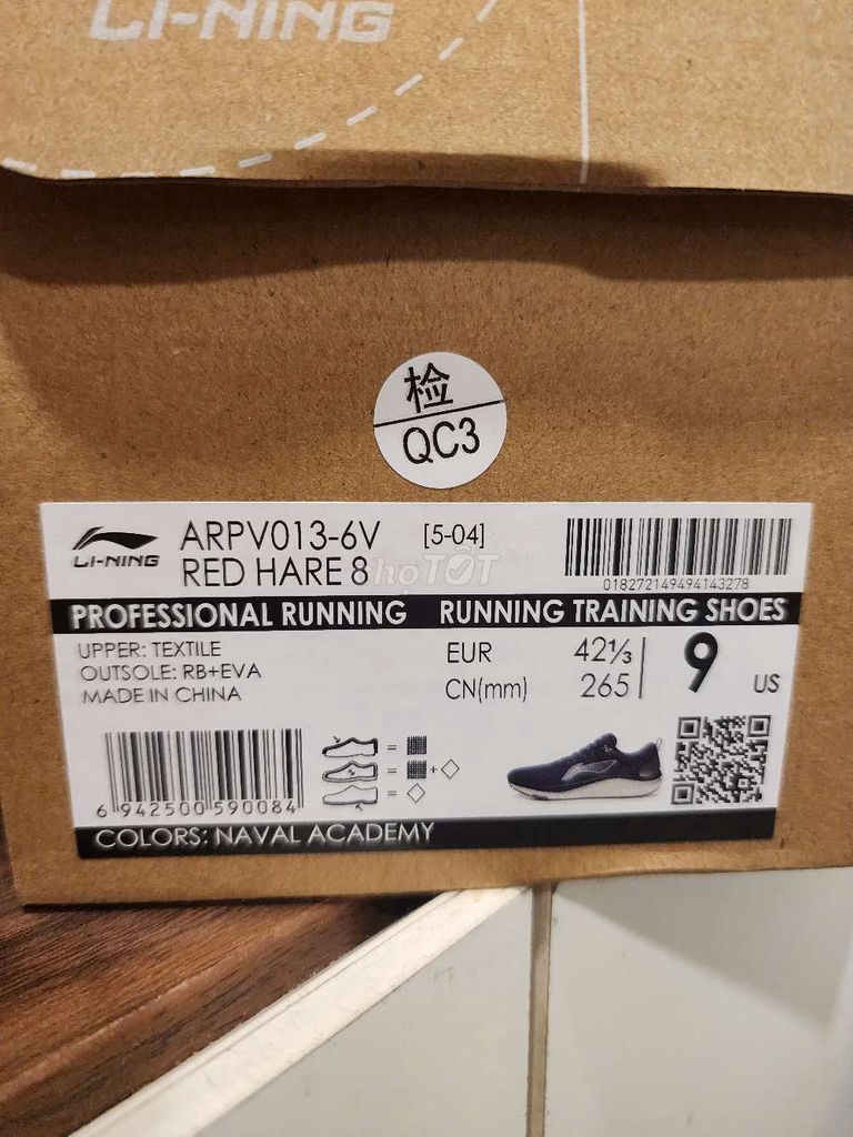 Giày chạy bộ Li-Ning RED HARE 8 Xanh 42. Mua bán Giày dép tại Quận Hoàng Mai Hà Nội được đăng bởi Daniel Nguyen hình 1