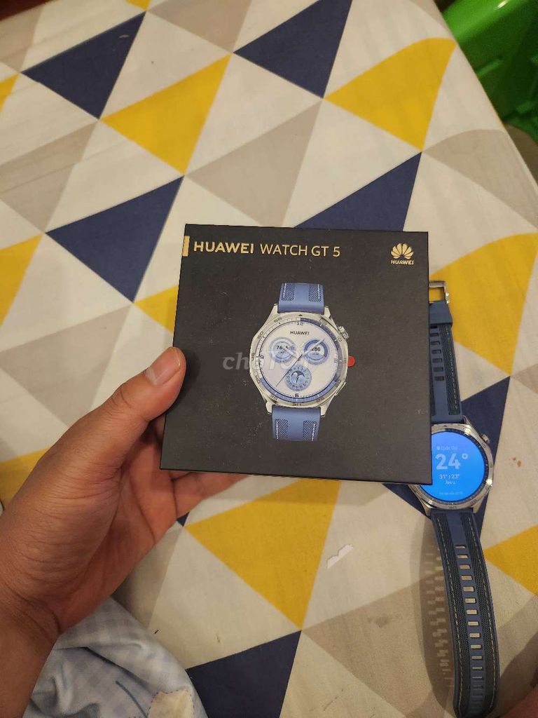 Huawei GT 5 Xanh dương. Mua bán Thiết bị đeo thông minh tại Huyện Hoài Đức Hà Nội được đăng bởi Long hình 1