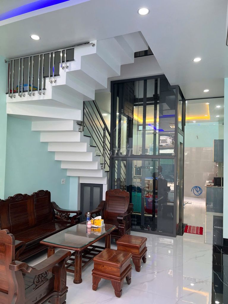 THANG MÁY💯FULL NT💎Nhà Đẹp khu Bình Phú 4x17m 4 Tầng 4PN GẦN CV VÀNHĐAI - ảnh 3