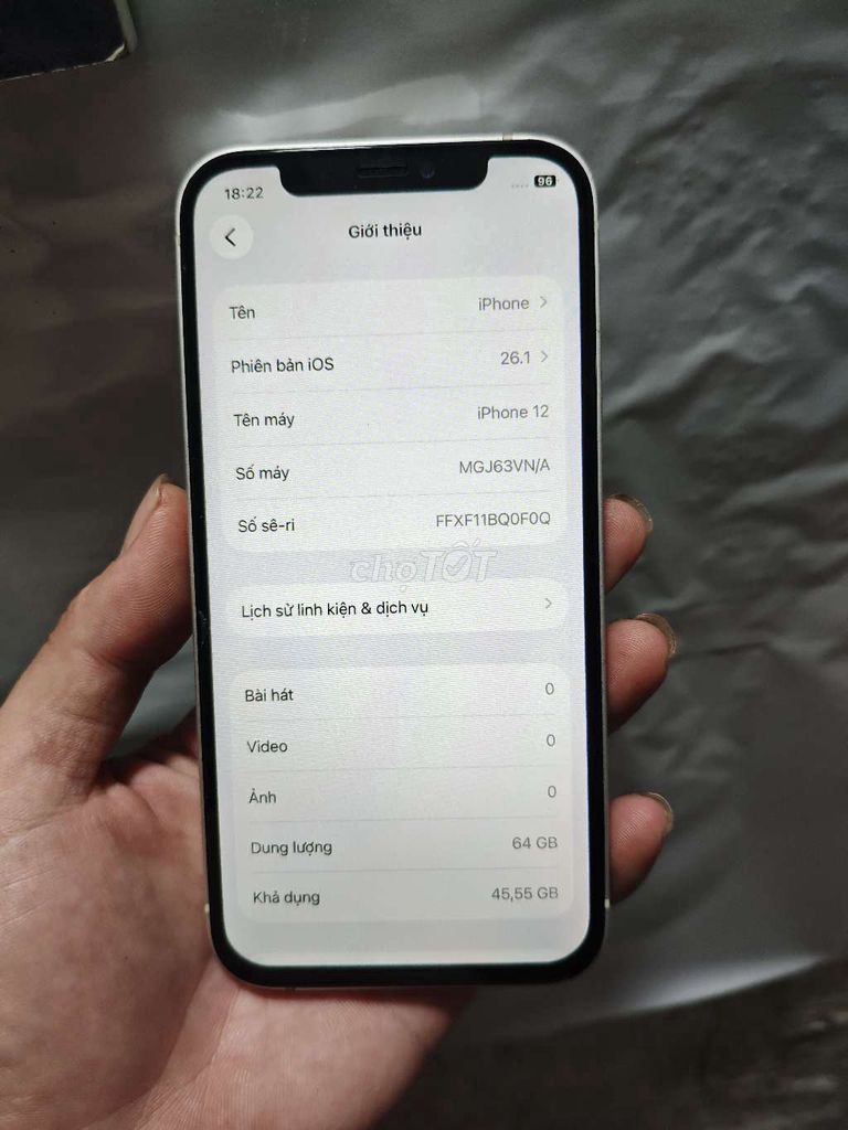 Apple iPhone 12 64GB Trắng VNA. Mua bán Điện thoại tại Quận Tây Hồ Hà Nội được đăng bởi tran hình 1