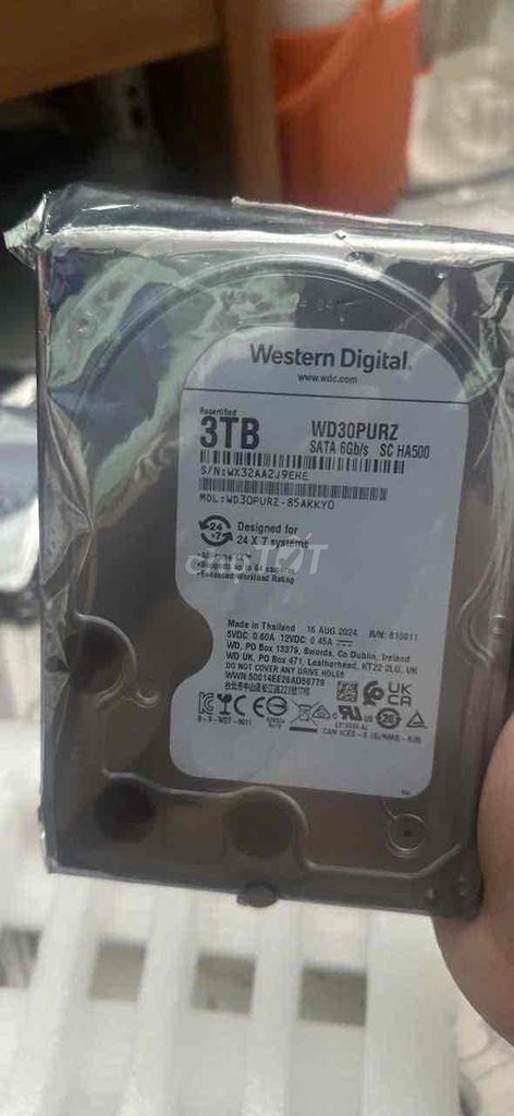 Dọn kho thanh ký ổ cứng HDD 3TB nguyên seal