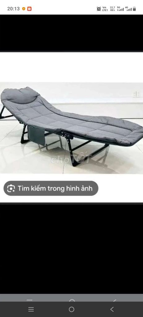 Giường xếp Xám Vải, Kim loại Mới. Mua bán Giường, chăn ga gối nệm tại Quận 7 Tp Hồ Chí Minh được đăng bởi Ngo Thi Phuong hình 1