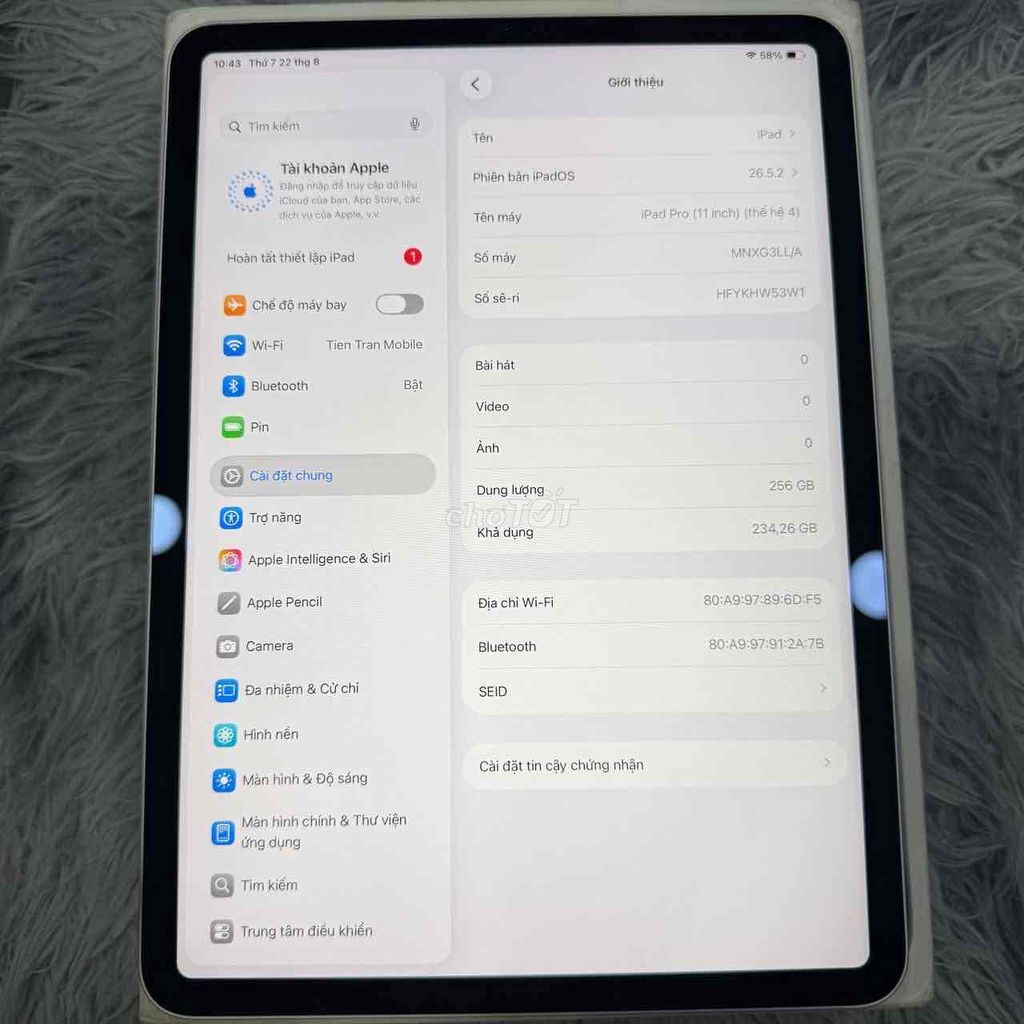 Apple iPad Pro M2 11 inch 256GB Bạc. Mua bán Máy tính bảng tại Quận 5 Tp Hồ Chí Minh được đăng bởi Phan Thế Phong  hình 1