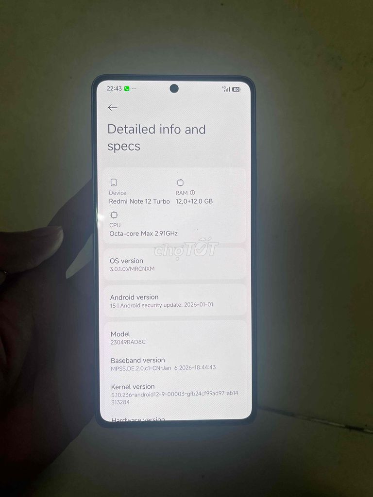 Xiaomi Redmi Note 12 Turbo 256GB. Mua bán Điện thoại tại Quận Nam Từ Liêm Hà Nội được đăng bởi Trần hiệp hình 1