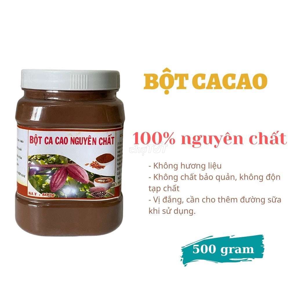 Bột Cacao Nguyên Chất Hộp 500g