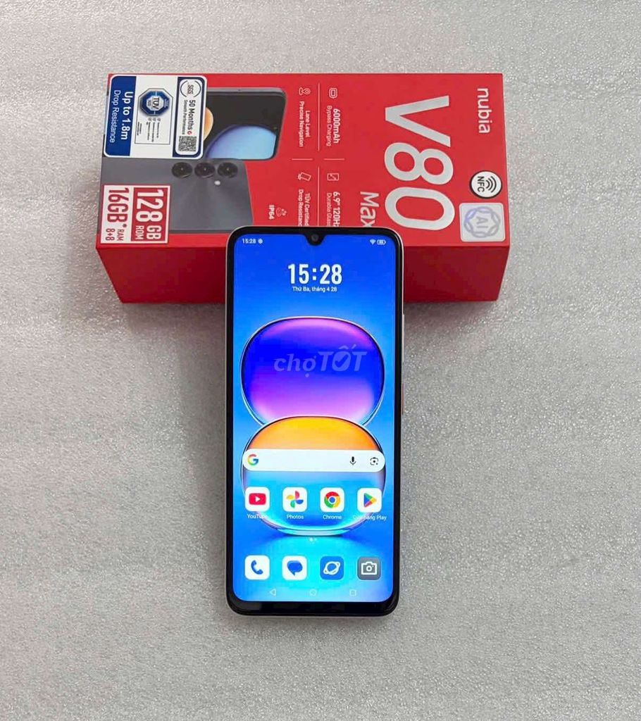 Nubia V80 Max 16GB/128GB Trắng. Mua bán Điện thoại tại Quận Bình Tân Tp Hồ Chí Minh được đăng bởi Nguyễn Ngọc Quân hình 1