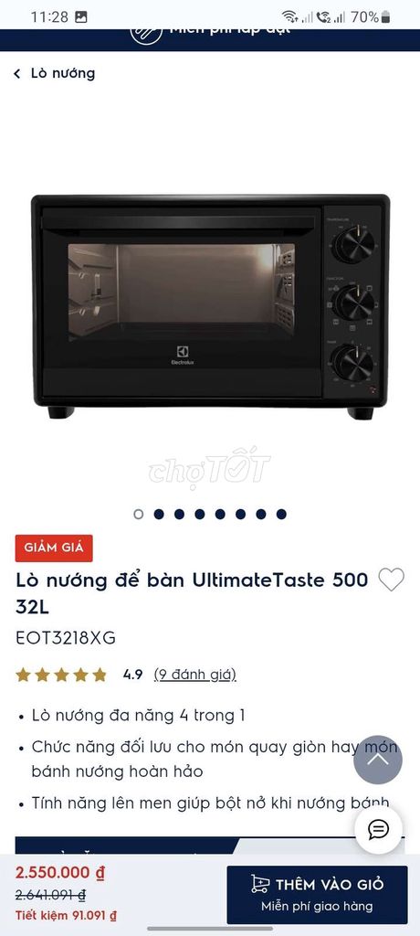 Lò nướng Electrolux mới chưa sử dụng. Mua bán Bếp, lò, đồ điện nhà bếp tại Quận 7 Tp Hồ Chí Minh được đăng bởi Tài Lộ  hình 1