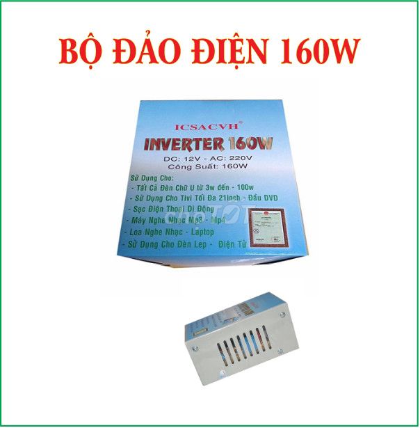 Bộ Đảo Điện Inverter 12V Ra 220V 160W Cao Cấp