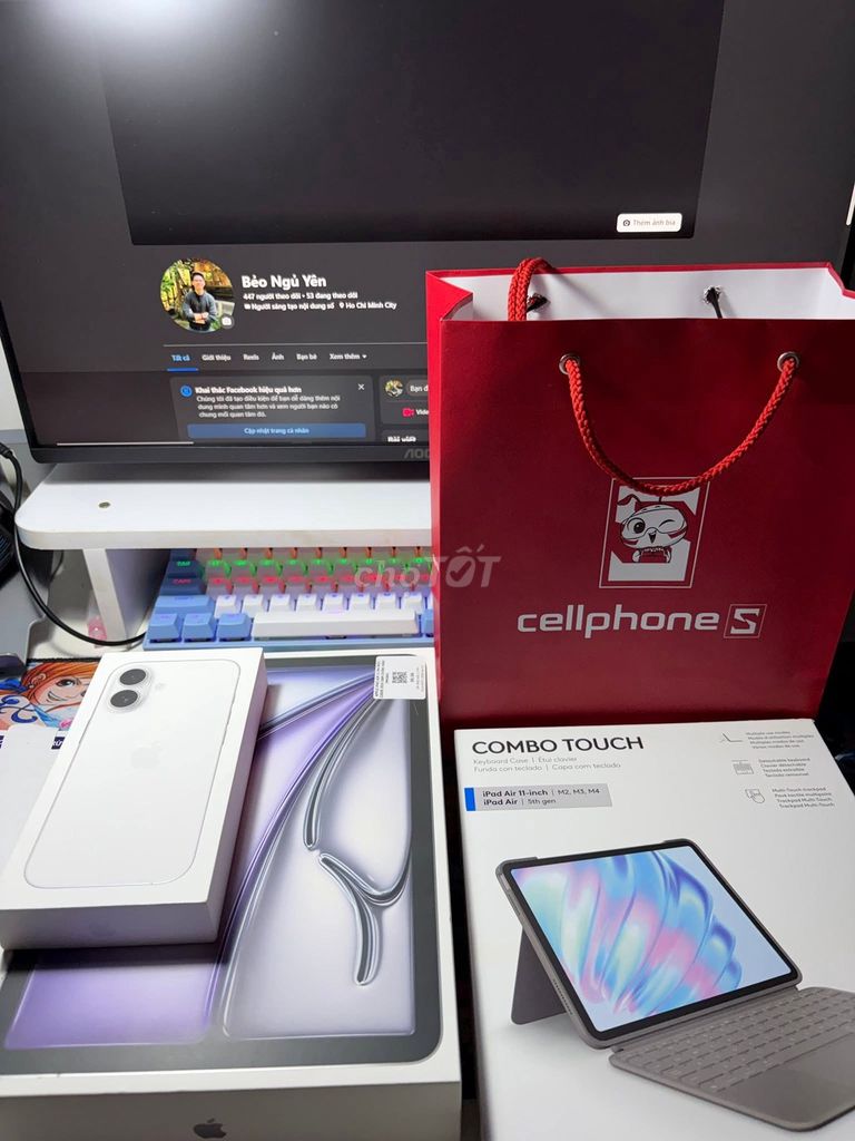 Apple iPad Air M4 128GB Wifi Phím Logitech. Mua bán Máy tính bảng tại Quận 5 Tp Hồ Chí Minh được đăng bởi Hội Đồ Điện Tử hình 1