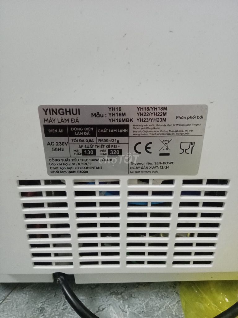 Máy làm đá mini thương hiệu SEN-BOWE. Mua bán Đồ chuyên dụng, Giống nuôi trồng tại Huyện Quế Võ Bắc Ninh được đăng bởi Tên chưa cung cấp hình 1