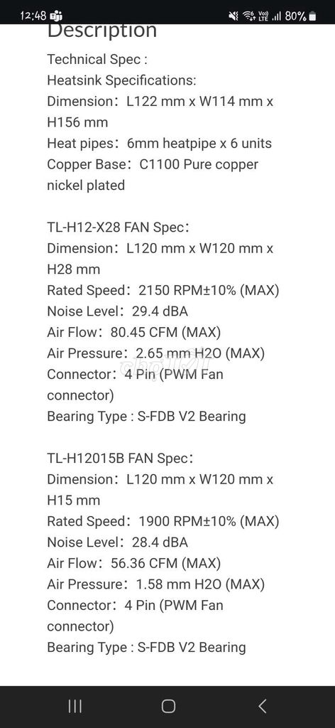 Tản Khí Thermalright Royal Knight 120