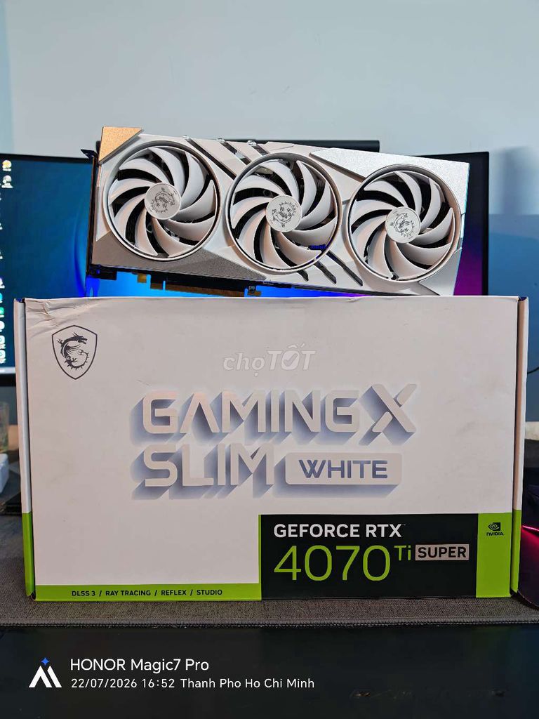 Card đồ họa MSI 4070Ti Super Slim 16GB Trắng. Mua bán Linh kiện (RAM, Card...) tại Quận Phú Nhuận Tp Hồ Chí Minh được đăng bởi Hoàng Đình Thắng hình 1