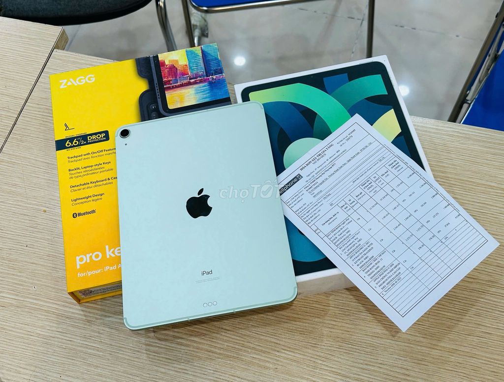 iPad Air 4 256GB Xanh Fulbox Siêu Lướt. Mua bán Máy tính bảng tại Quận Đống Đa Hà Nội được đăng bởi Hoàng Táo  hình 1