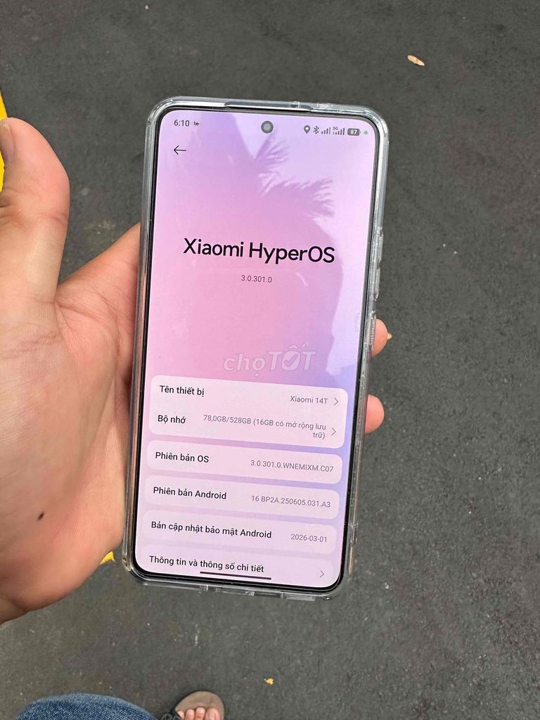 Xiaomi 14T 528GB Bạc còn hộp và ốp zin. Mua bán Điện thoại tại Quận 7 Tp Hồ Chí Minh được đăng bởi Nguyễn Đức Hòa hình 1
