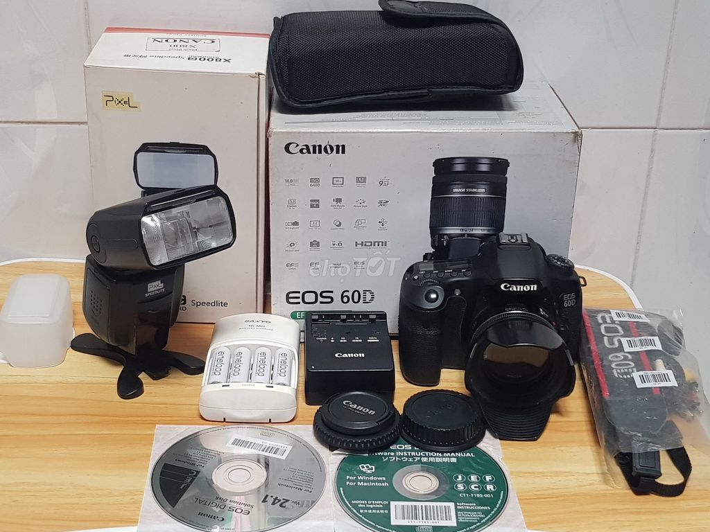 Bộ Máy ảnh Canon 60D, Lens 40mm, Flash Pixel X800C. Mua bán Máy ảnh, Máy quay tại Quận Phú Nhuận Tp Hồ Chí Minh được đăng bởi mr Tâm hình 1