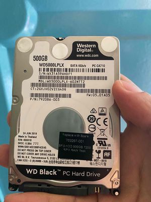 Ổ cứng Western Black 500G 7200rpm Good 100%. Mua bán Linh kiện (RAM, Card...) tại Quận 1 Tp Hồ Chí Minh được đăng bởi Nguyễn