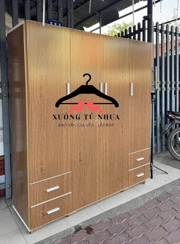 Tủ quần áo Nhựa Đài Loan Vân gỗ 1m8x1m45. Mua bán Tủ, kệ gia đình tại Quận Tân Phú Tp Hồ Chí Minh được đăng bởi Cửa Hàng Nội Thất hình 1