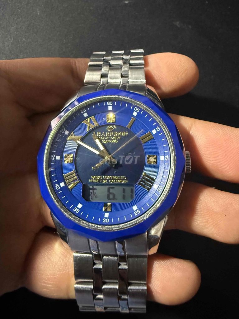 Nam Kim loại Xanh dương Bạc 43mm. Mua bán Đồng hồ tại Thành phố Trà Vinh Trà Vinh được đăng bởi Nguyên hình 1