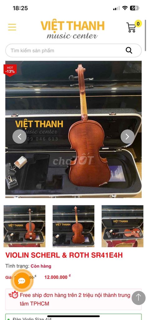 Đàn Violin Scherl & Roth SR41E4H 4/4 Gỗ Nâu. Mua bán Nhạc cụ tại Quận 12 Tp Hồ Chí Minh được đăng bởi Mua Bán đàn Organ hình 1