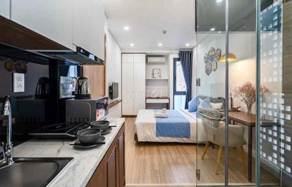 🏡 Căn hộ STUDIO_CỬA SỔ Full nội thất  📍Nguyễn Trãi Q1 🌟 Ra vào vân tay