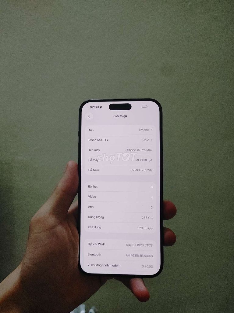 iPhone 15 Pro Max 256GB Đen. Mua bán Điện thoại tại Quận Long Biên Hà Nội được đăng bởi Nhu Thuan Pham hình 1
