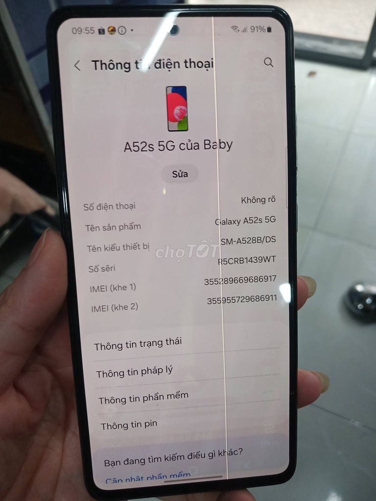 Samsung A52s 5G Xanh Lỗi sọc màn. Mua bán Điện thoại tại Quận 4 Tp Hồ Chí Minh được đăng bởi Hội Đồ Điện Tử hình 1