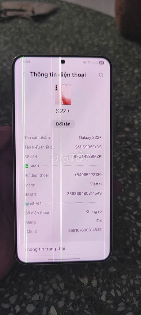 ve chai s22 + sọc . Mua bán Điện thoại tại Thị xã Phú Mỹ Bà Rịa - Vũng Tàu được đăng bởi Rùa hình 1