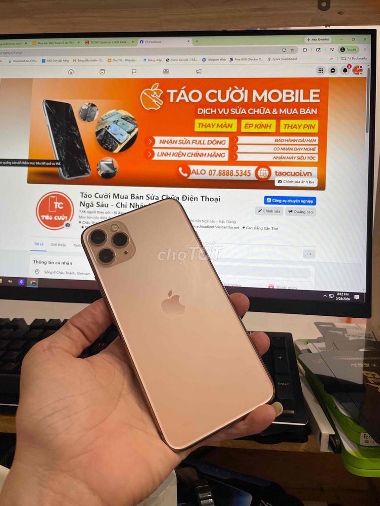 iPhone 11 Pro Max 64GB Vàng Đã sử dụng. Mua bán Điện thoại tại Huyện Châu Thành Hậu Giang được đăng bởi Táo Cười Ngã Sáu  hình 1
