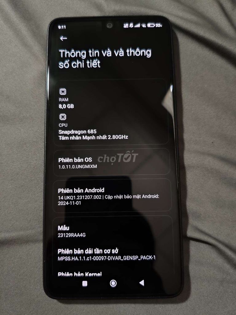 Xiaomi Redmi Note 13 4G 128GB Đen like new. Mua bán Điện thoại tại Quận Bình Thạnh Tp Hồ Chí Minh được đăng bởi Thanh Son hình 1