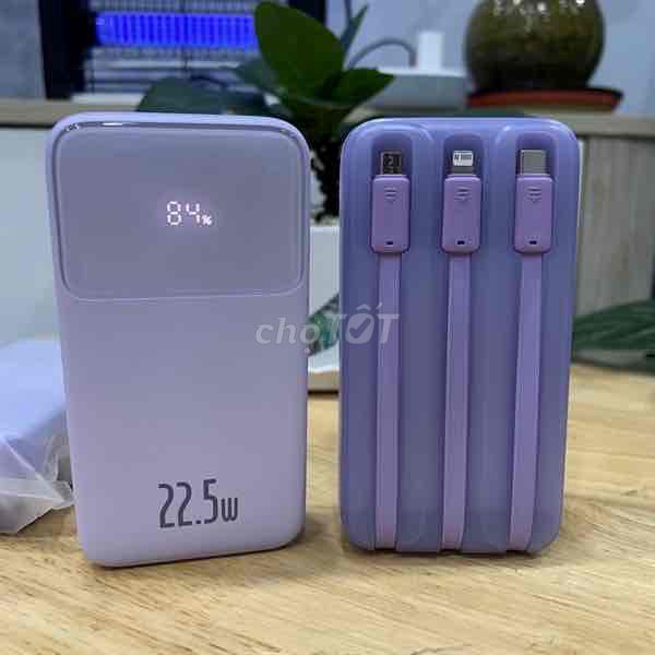 SẠC DỰ PHÒNG ĐA NĂNG BASEUS 20.000mAH 22.5W 3 CÁP. Mua bán Phụ kiện (Màn hình, Chuột...) tại Huyện Hóc Môn Tp Hồ Chí Minh được đăng bởi SIRI STORE HCM hình 1