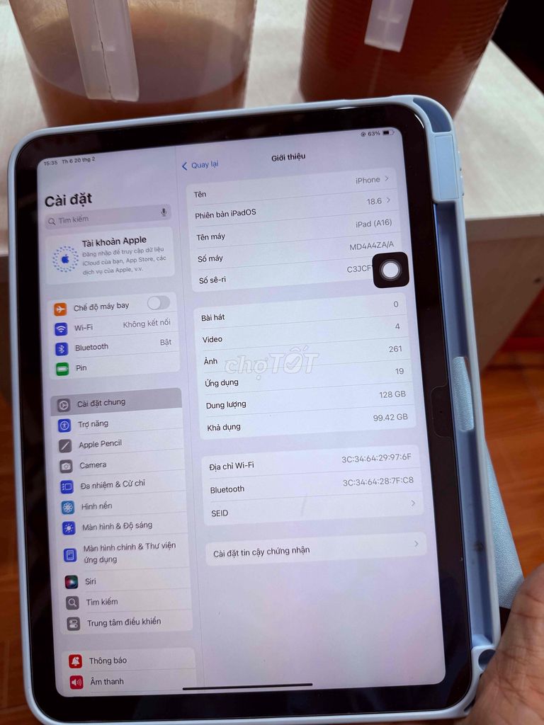Apple iPad A16 128GB xanh. Mua bán Máy tính bảng tại Thành phố Thuận An Bình Dương được đăng bởi Duong Vu hình 1