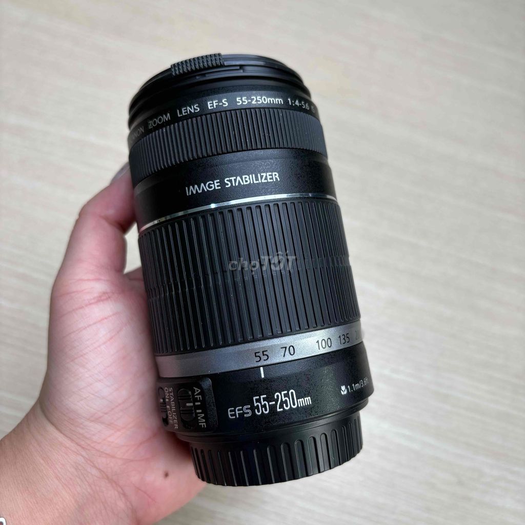 Ống kính Canon EFS 55-250mm IS Đen Đã sử dụng. Mua bán Máy ảnh, Máy quay tại Thành phố Thủ Đức Tp Hồ Chí Minh được đăng bởi Liễu Lê  hình 1