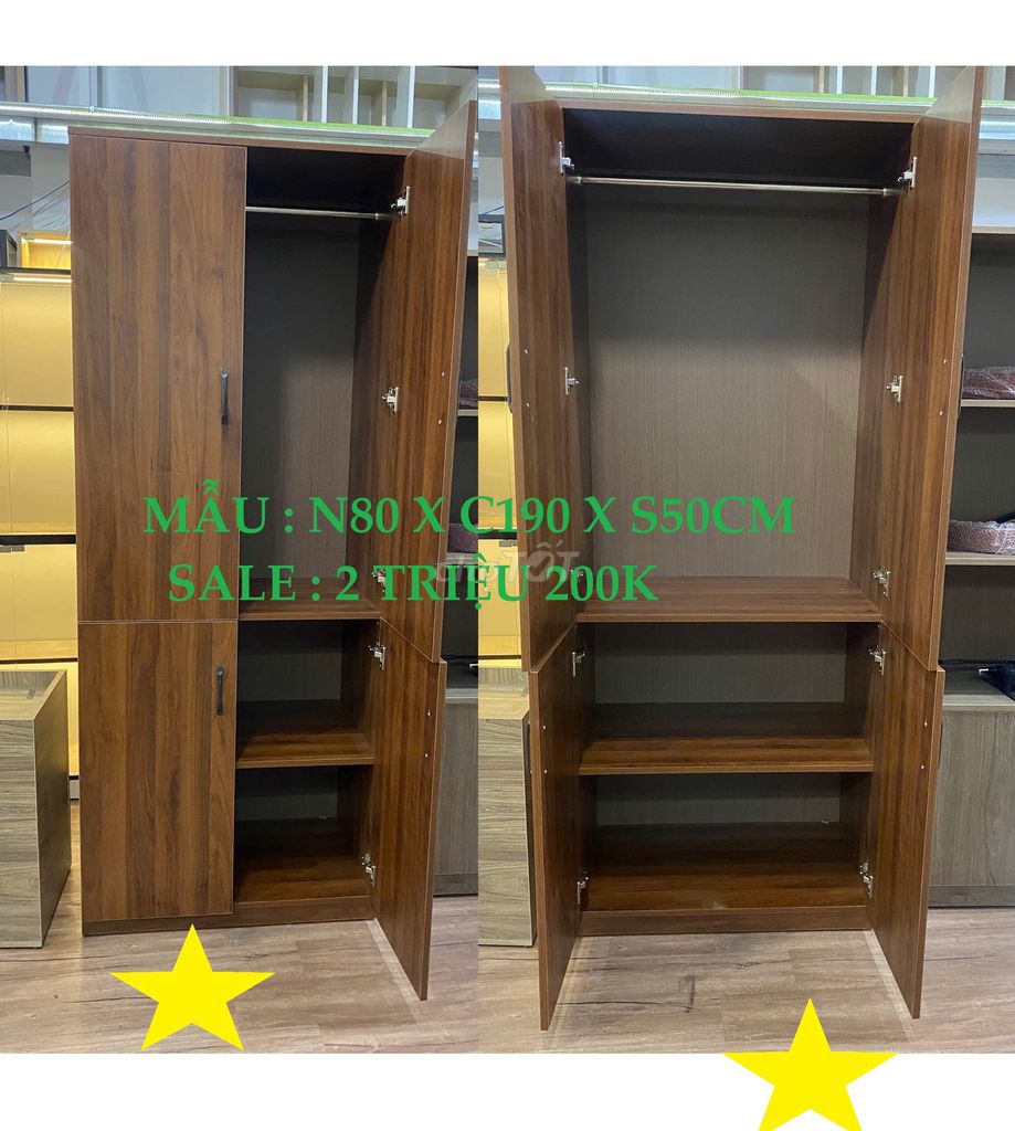 TỦ QUẦN ÁO 80X190X50CM MÀU NÂU ĐỎ VÁN ÉP. Mua bán Tủ, kệ gia đình tại Quận Gò Vấp Tp Hồ Chí Minh được đăng bởi XƯỞNG THI CÔNG NỘI THẤT TẠI TPHCM hình 1