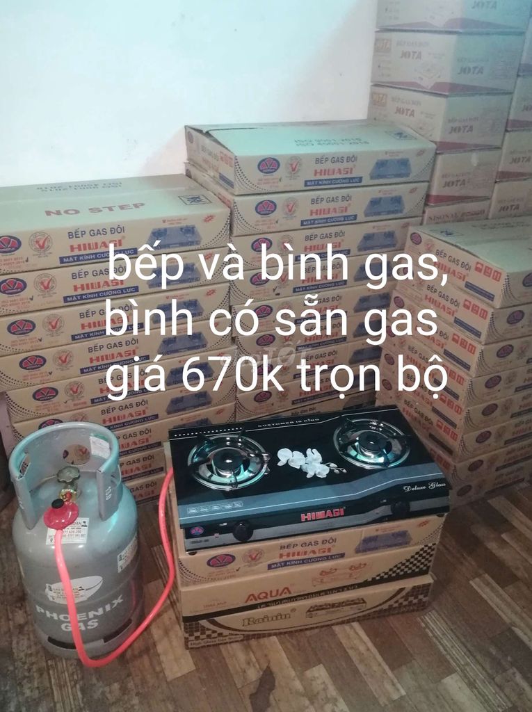 Bếp và bình, trọn bộ giá 670k (bình có sẵn gas)