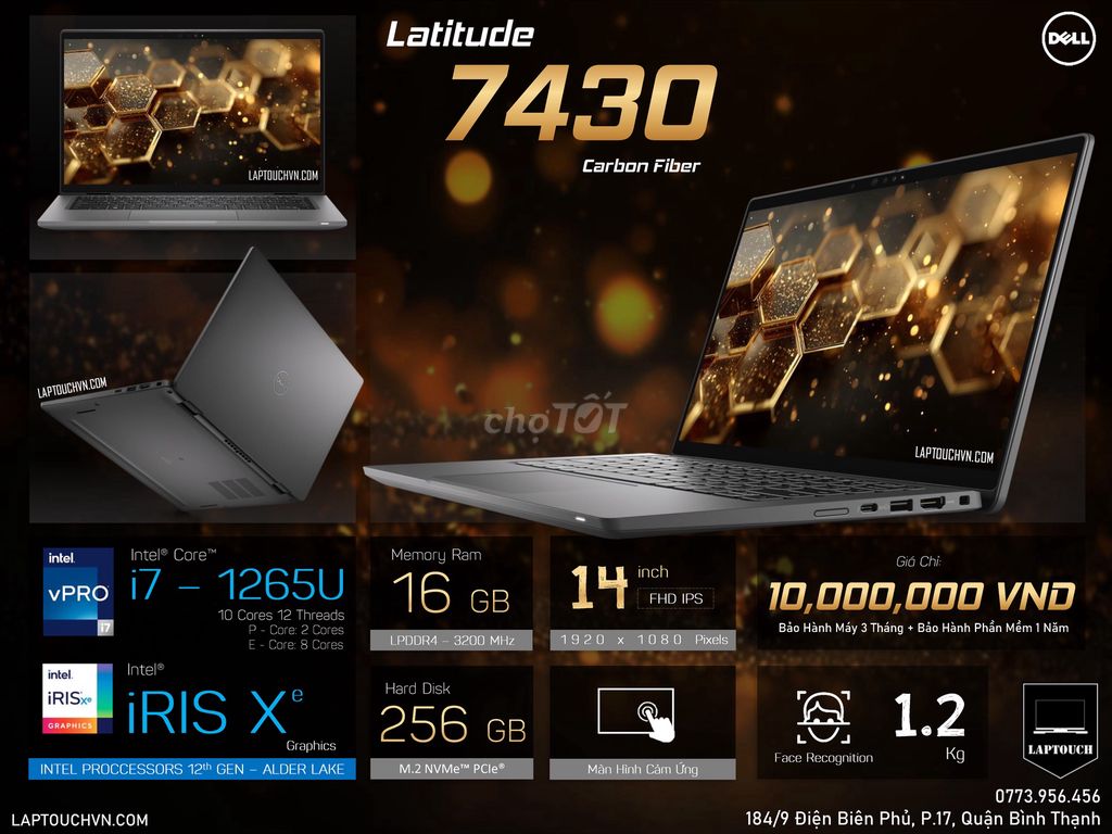 Dell Latitude 7430 i7-1265U 14 inch 16GB/256GB. Mua bán Laptop tại Quận Bình Thạnh Tp Hồ Chí Minh được đăng bởi Cửa Hàng Máy Tính Laptouch VN hình 1