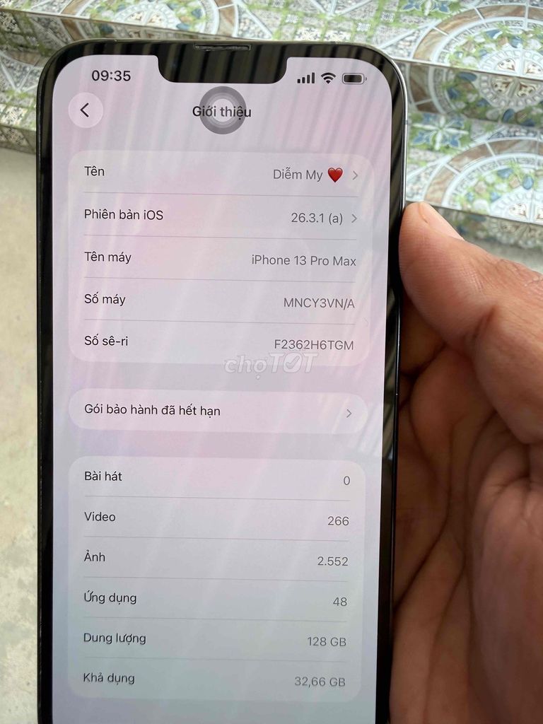 Apple iPhone 13 Pro Max 128GB Xanh lá Đã sử dụng. Mua bán Điện thoại tại Thành phố Trà Vinh Trà Vinh được đăng bởi hao tran hình 1