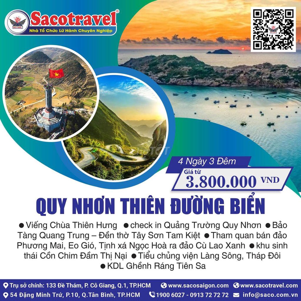 TOUR du lịch Quy Nhơn 4 ngày 3 đêm