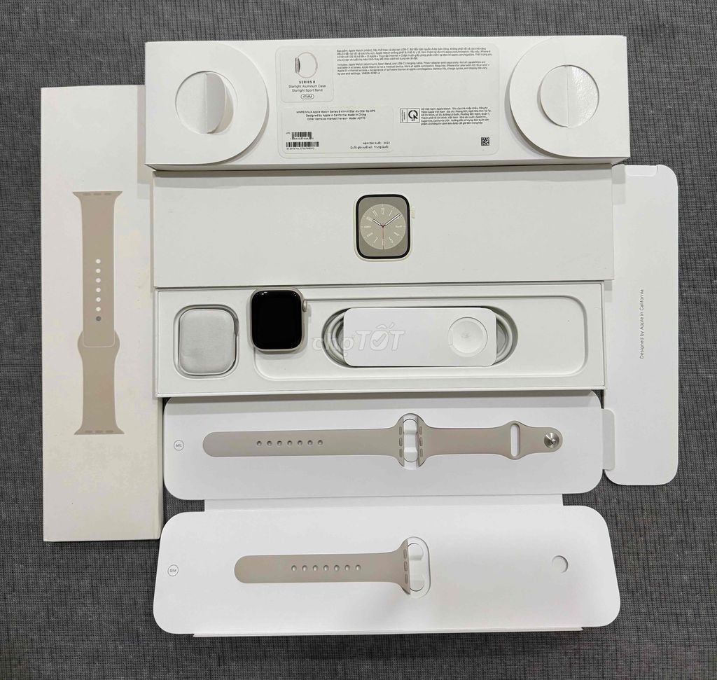 Apple Watch Series 8/41MM GPS Nhôm Starlight