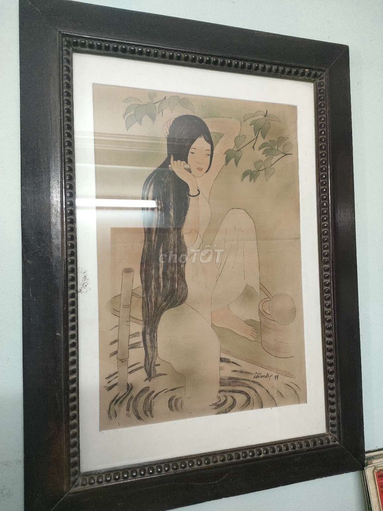 Tranh lụa lụa tơ tằm cổ xưa 1949. Mua bán Đồ sưu tầm, đồ cổ tại Quận Hà Đông Hà Nội được đăng bởi Hanoi Bodega hình 1