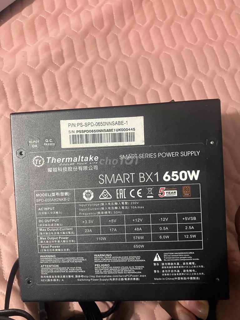 nguồn thermaltake 650w 80 plus bronze