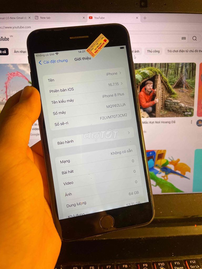 iPhone 8 Plus 64GB Đen. Mua bán Điện thoại tại Quận Nam Từ Liêm Hà Nội được đăng bởi Bùi Thanh Phong hình 1