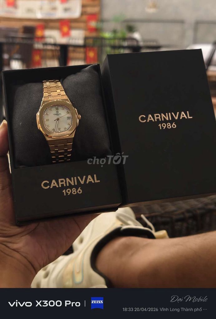 Đồng hồ Carnival nữ thép vàng hồng New 100%. Mua bán Đồng hồ tại Thành phố Vĩnh Long Vĩnh Long được đăng bởi Đại Mobile Báo đúng tình trạng  hình 1