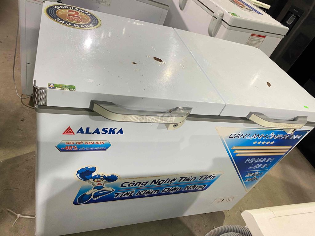 Tủ đông Alaska 2 chế độ Trắng. Mua bán Tủ lạnh tại Quận Hoàng Mai Hà Nội được đăng bởi điện lạnh chữ tín hình 1
