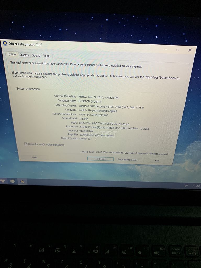 Loptop asus 4nhan 4 luồng ram 8g
