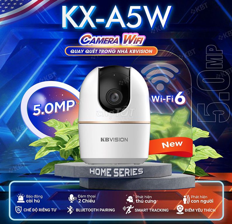 Camera IP wifi KBVISION A5W quay quét 360 độ