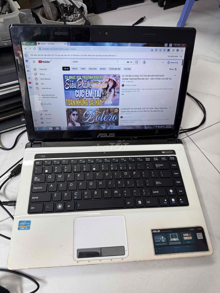 ASUS K43E i3-2330M 4GB/320GB Trắng. Mua bán Laptop tại Quận 12 Tp Hồ Chí Minh được đăng bởi TH COMPUTER hình 1