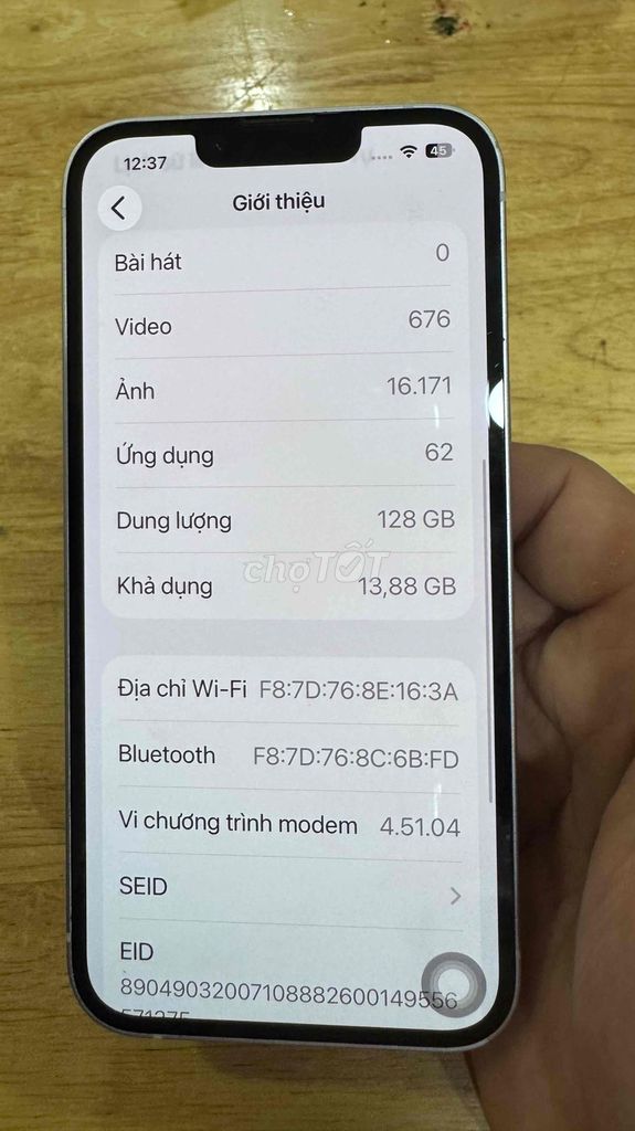 Apple iPhone 14 128GB Màu Tím 74% pin. Mua bán Điện thoại tại Quận Gò Vấp Tp Hồ Chí Minh được đăng bởi Jason Hai hình 1