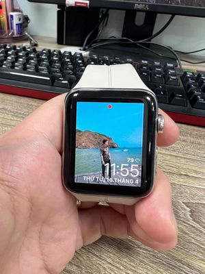 Apple watch sr 3 thép trắng 42mm